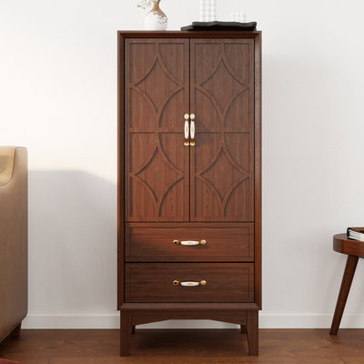 Armoire de rangement de style Mid-Century avec portes et tiroirs