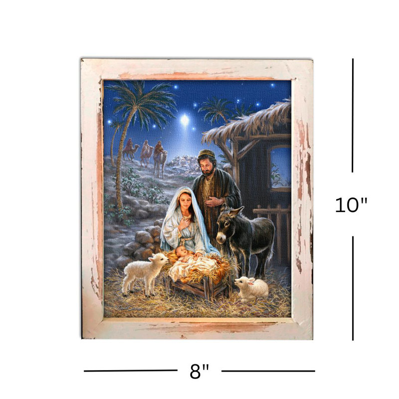 A Savior Is Born 8x10 Lighted Shadow Box