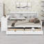 Lit de jour multifonctionnel d'angle avec tiroirs de rangement, bureau, port de charge-875006222