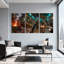 Fantaisie et science-fiction, atelier Steampunk, atelier, ensemble de 3 impressions murales sur toile-1535269618