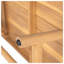 Table basse de patio rectangulaire en bois d'acacia, teck