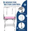 46" Dog Grooming Table with Adjustable Arm & Noose, Non-Slip Waterproof Top, Removable Mesh Storage Tray, 330 LBS Capacity, Black Legs & Pink Top-137644615-137644617