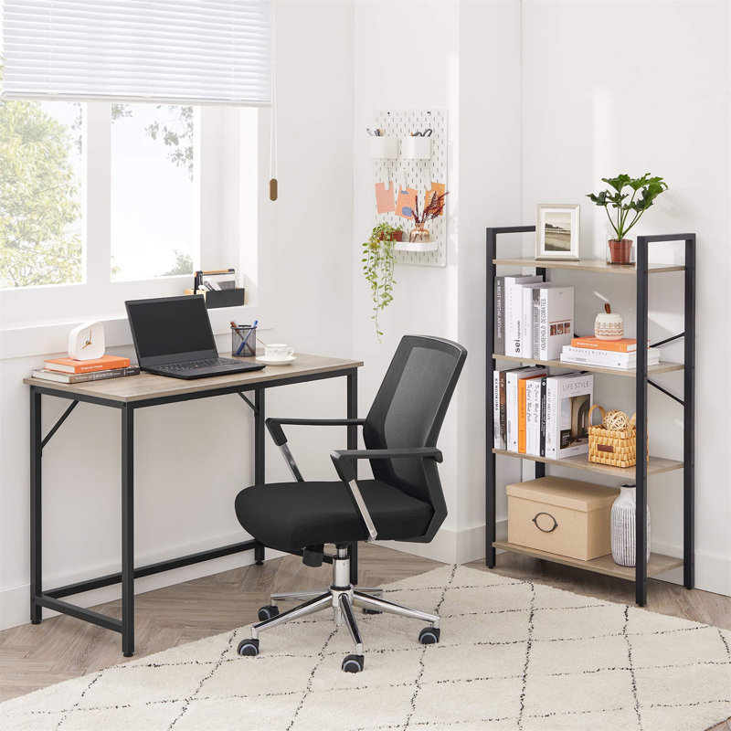 Kokoreta Metal Base Writing Desk, Grey