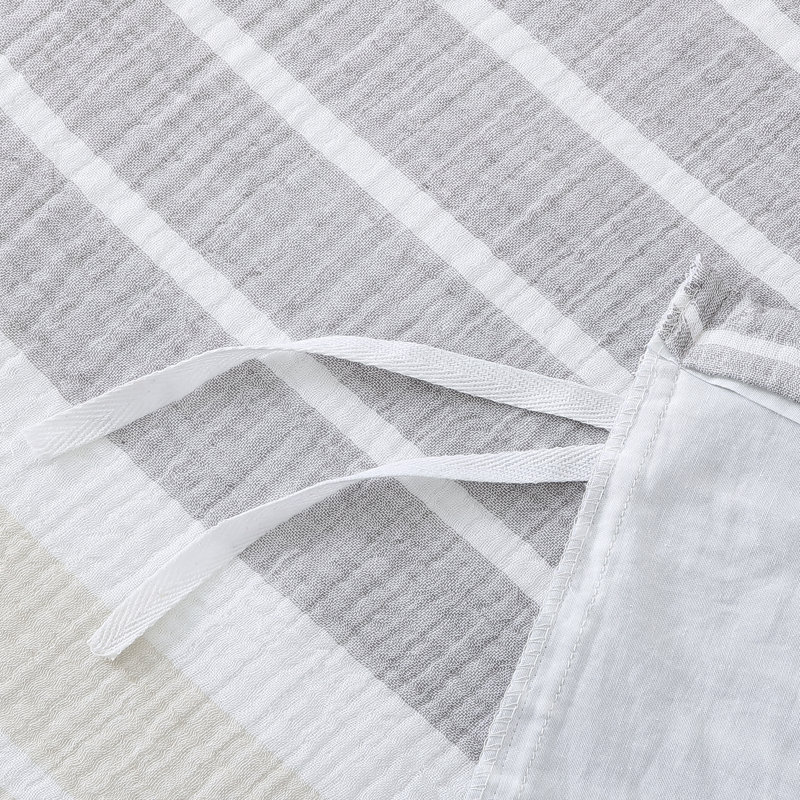 Ensemble de housse de couette 100% coton Swift Home, Housse de couette double / grand + 2 taies décora, Gruau
