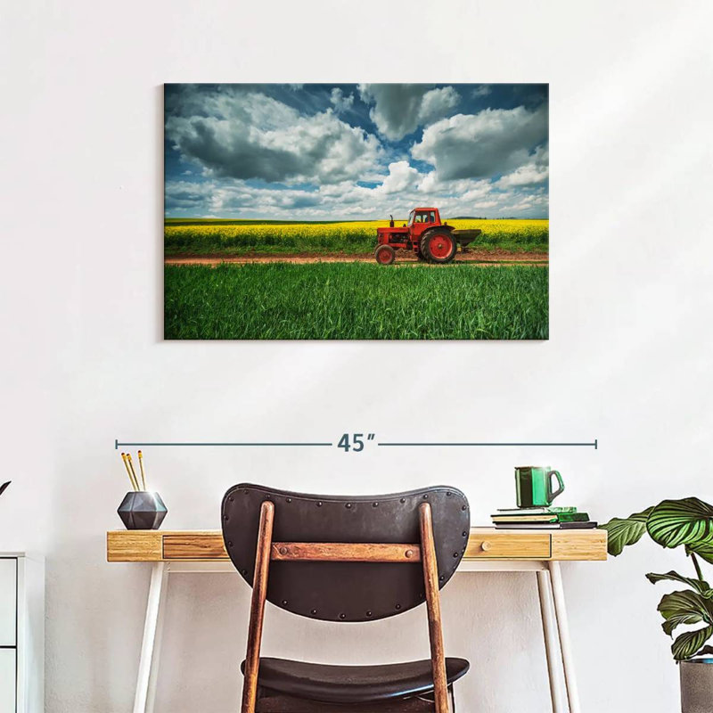 Alvord - tracteur de campagne rouge, H 24 po x l 36 po