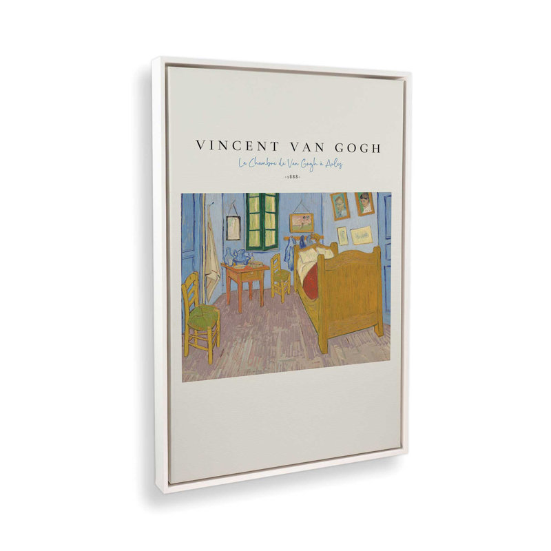La Chambre v2 de Van Gogh, H 48,75 po x l 32,75 po, Blanc opaque