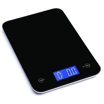 Accuweight Digital Kitchen Scale Multifunction Meat Food Scale with LCD Display for Baking Kitchen Cooking Tempered Glass Surface, Black