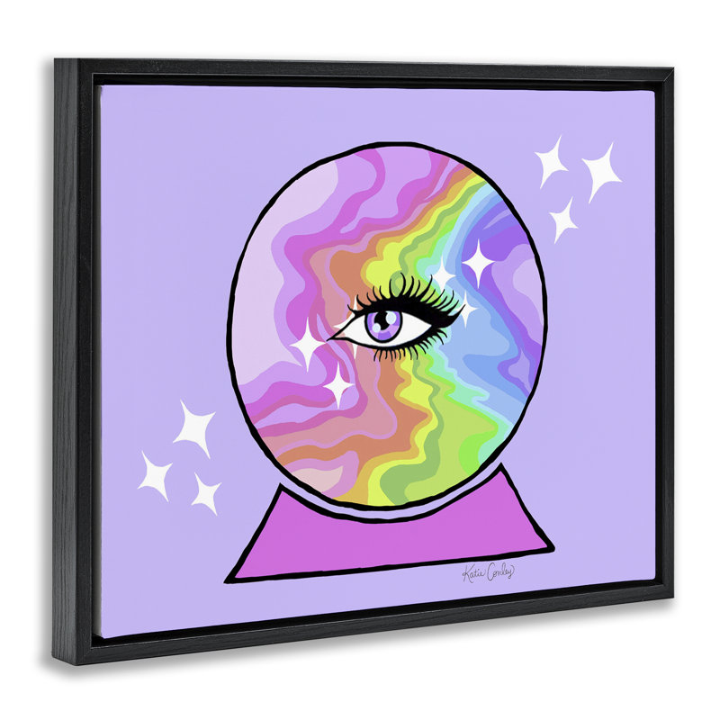 Cadre flottant Mystical Crystal Eye, conception de Katie Conley, Cadre flottant noir de jais, H 17 po x l 21 po