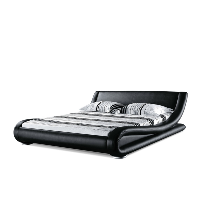 Avignon Upholstered Bed, Super King (6'), Schwarz