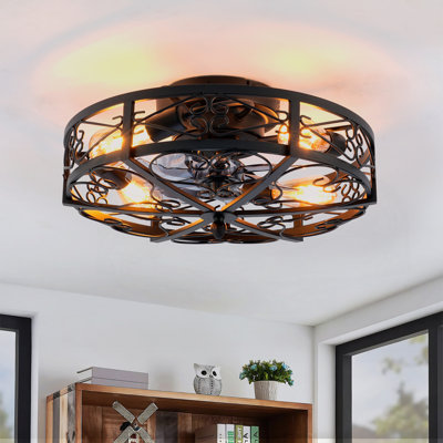 20'' Mounting Type  Ceiling Fan  ,Reversible Motor, DC Remote Control,6 Speed Ceiling Fan,Timing, For Living Room, Bedroom, Or Dining Room--NOT Included Bulbs