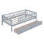 Lit de jour simple en bois avec deux tiroirs, combinant style, rangement et polyvalence pour les espaces de vie modernes.-53680223-53680209