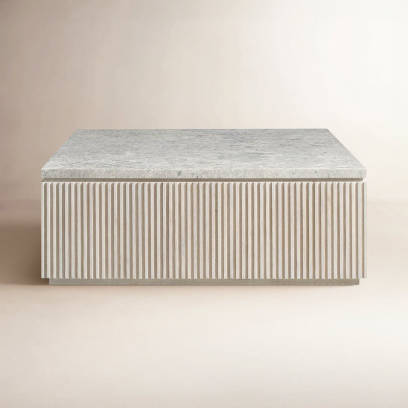 Avaline Carmen Square Coffee Table, White Oak