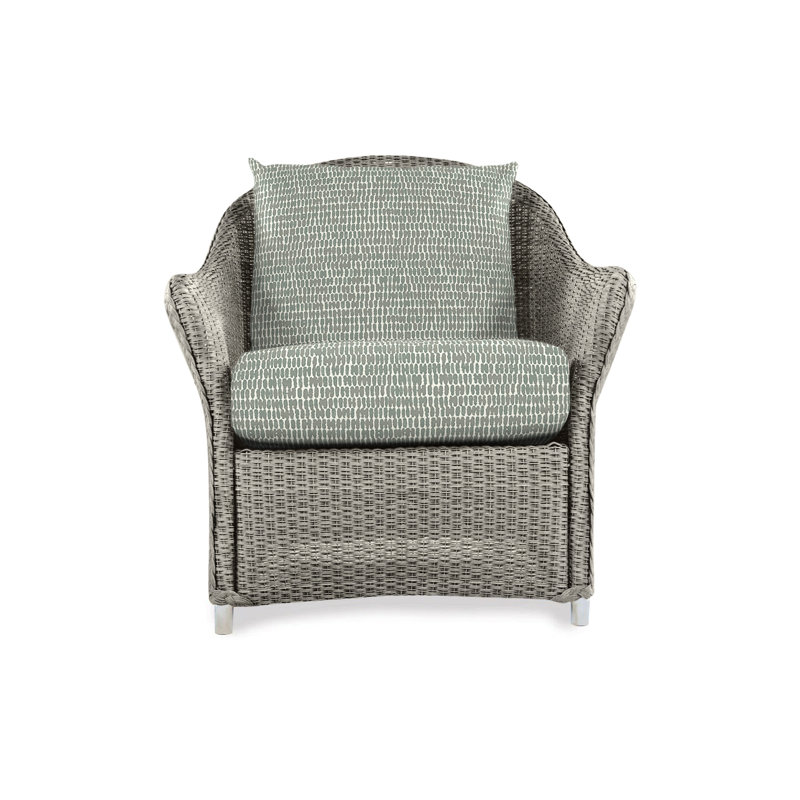 Weekend Retreat Outdoor Lounge Chair, Pewter, Canvas Natural Sunbrella® Canvas