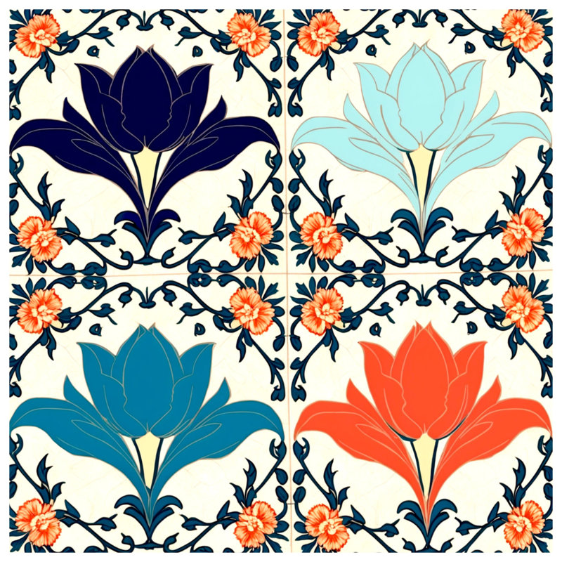 Rideaux de douche à motif floral, L 70 po x H 72 po