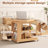 27.5"-36.2"Drop Leaf Expandable Rolling Coffee Table with Double Storage Shelves, Foldable Side Dining Cart for Small Space Living Room-1628801951