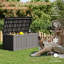 Grande boîte de rangement en résine 150 gallons - Rangement extérieur imperméable avec couvercle verrouillable et cloisons amovibles-130920391