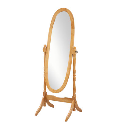 Miroir sur pied en bois noir