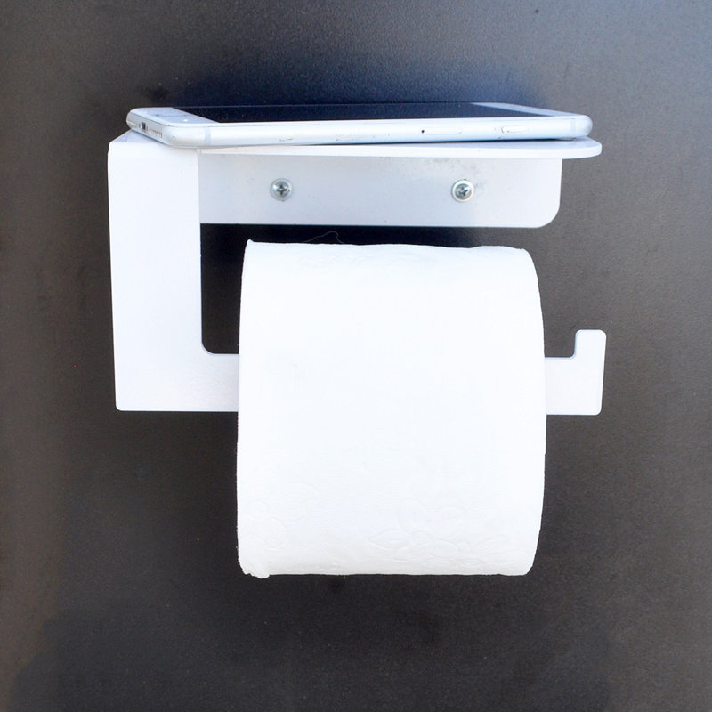 Hieu Wall Mounted Toilet Paper Holder, White