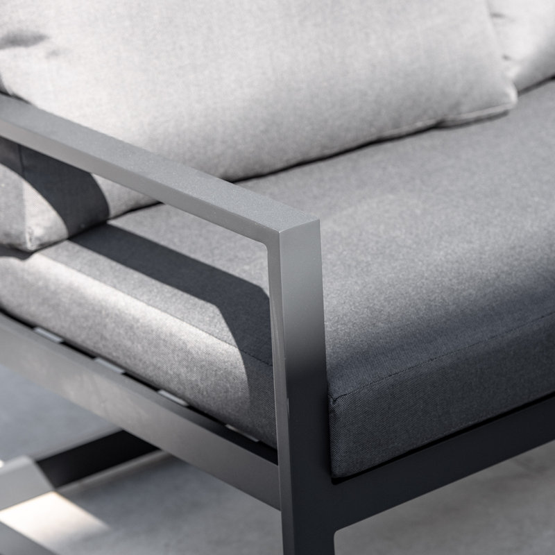 Harper Reclining Corner Group set with Reclining Feature and Coffee Table in Graphite, Navy, Grey
