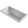Underscore Rectangle 72" x 36" Heated Bubblemassage Air Bath with Centre Drain