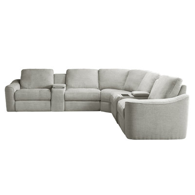 7-piece Upholstered Reclining Corner Sectional With Storage& Cup Holder & Wireless Charging
