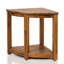 Banc de douche d'angle en teck de 40 cm de large, chaise de douche résistante à l'eau et tabouret de douche en teck avec tablette de rangement, repose-pieds pour le rasage et pieds antidérapants
