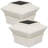 White Solar Powered Integrated LED Fence Post Cap Light Pack