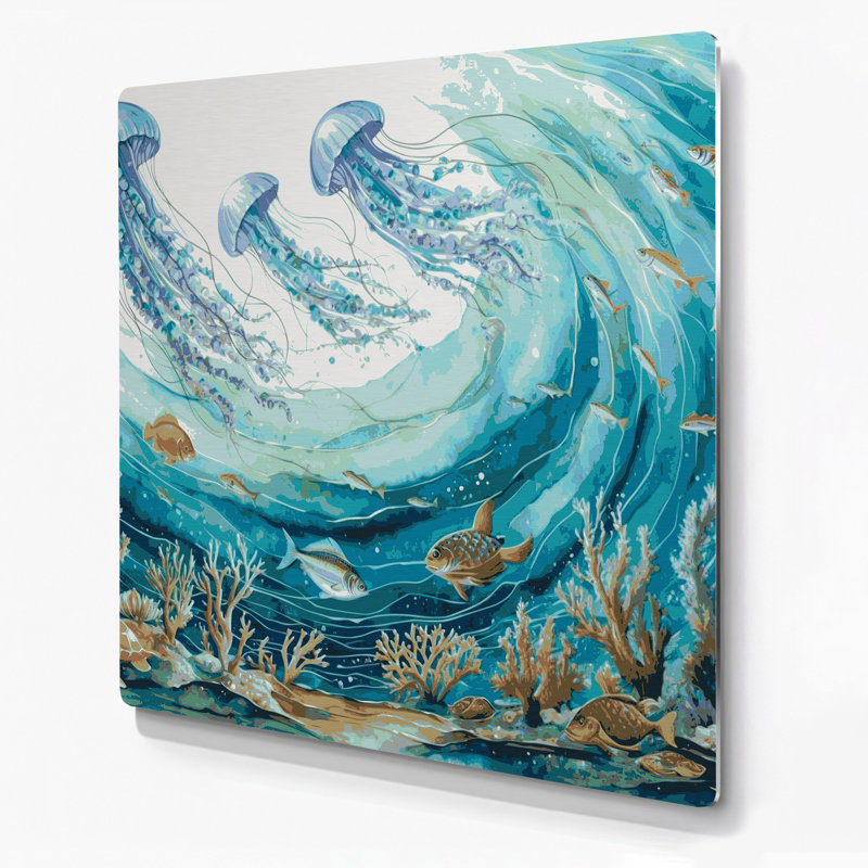 Art nautique gris nautique, H 12 po x l 12 po