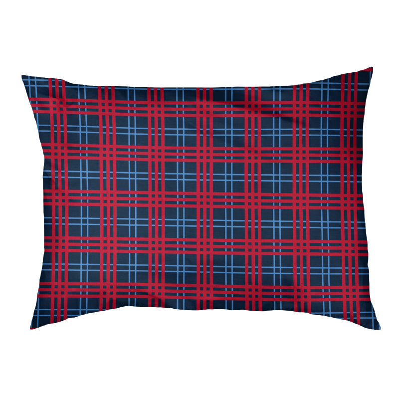 Oreiller d’intérieur de luxe Tennessee football, Petit (l 28 po x p 18 po x p 4 po), Bleu marine / bleu / rouge