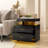 Ivy Bronx Led Nightstand Set Of 2 With 2 Storage Drawers Adjustable Light Mode Remote Control