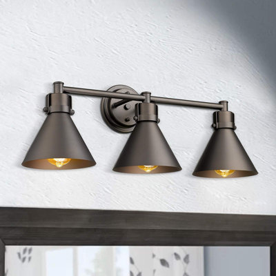 Éclairage pour meuble-lavabo industriel 3 lumières