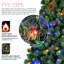 Arbre de Noël en PVC avec lumières DEL Wi-Fi Music Sync - Contrôle de l'application, branches articulées, effets bicolores, support en métal-1842901209