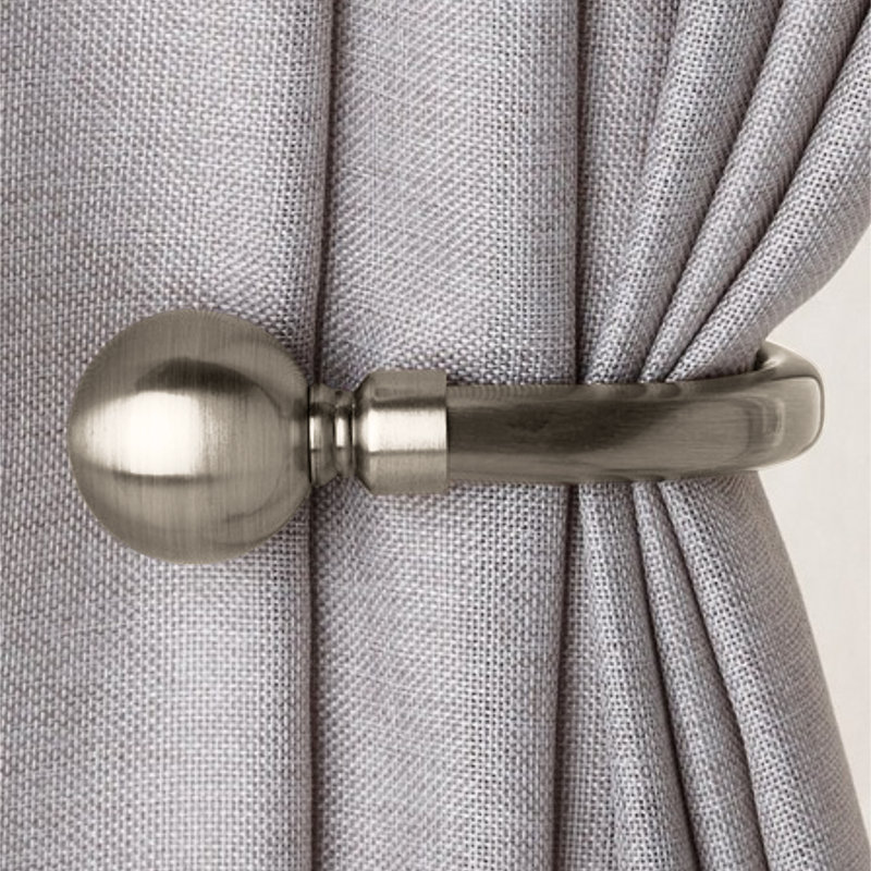 Colman 10cm Curtain Holdback, Brushed Silver