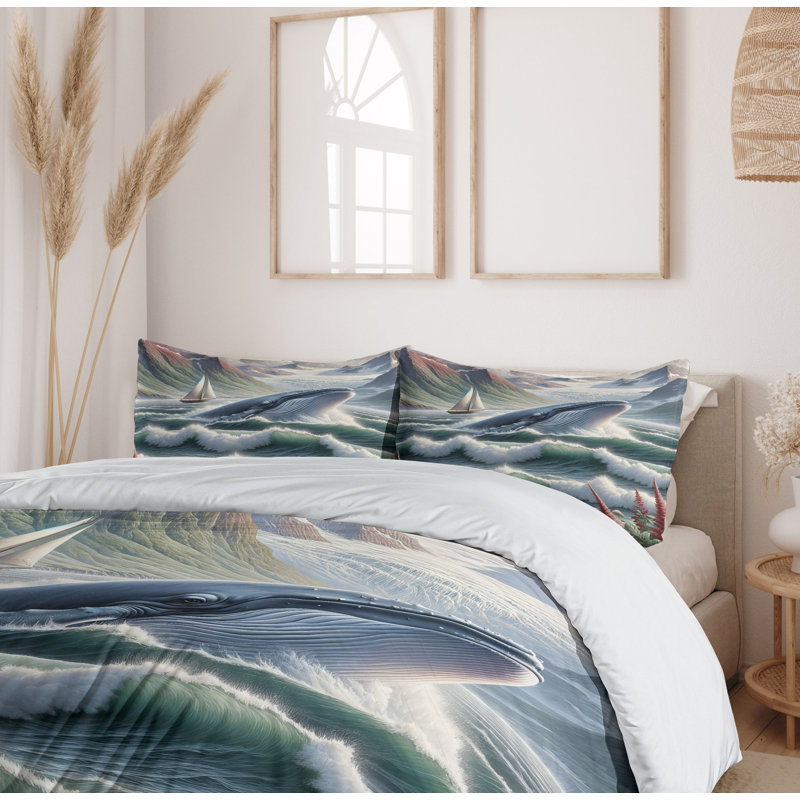 Nautical Duvet Cover, Queen Duvet Cover + 2 Standard Shams