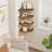Set Of 4 Heavy Duty Rustic Corner Shelves With Cable Management - Ideal For Stylish Storage-880156186