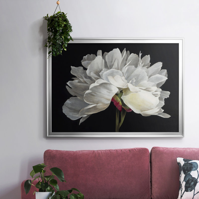 Reproduction d'art sur toile encadrée, Argent, H 26 po x l 38 po x P 1,5 po