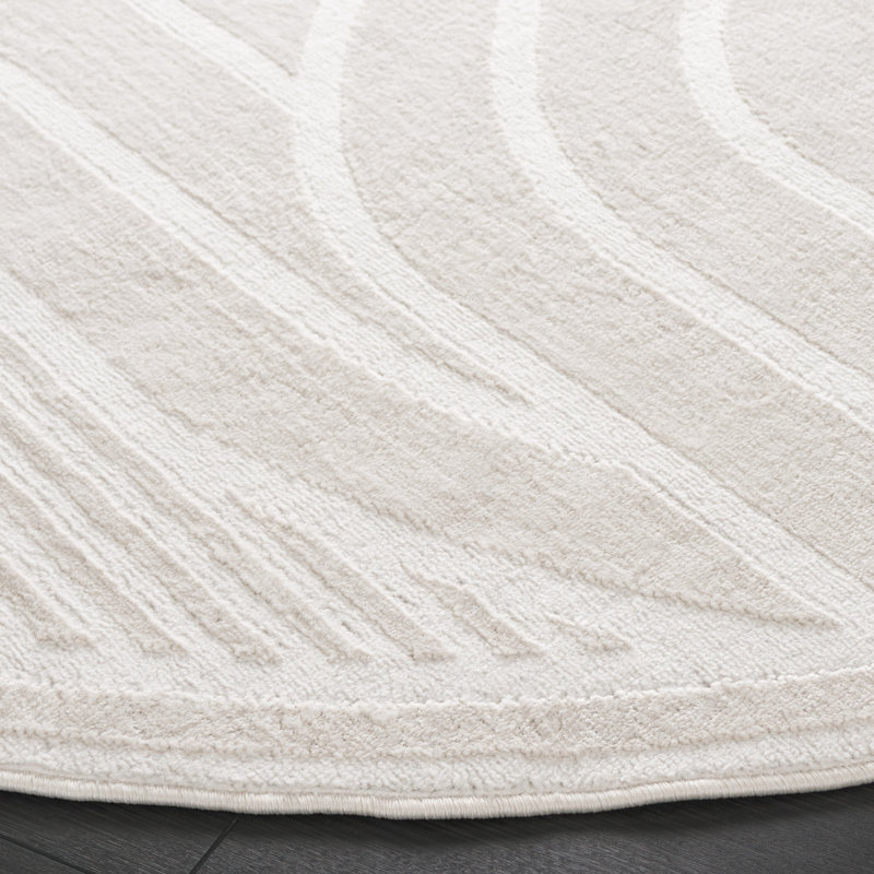 Jhenna Performance Geometric Rug, Round 6'7"