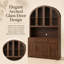 Armoire garde-manger arquée avec portes en verre Olmsted-23758407