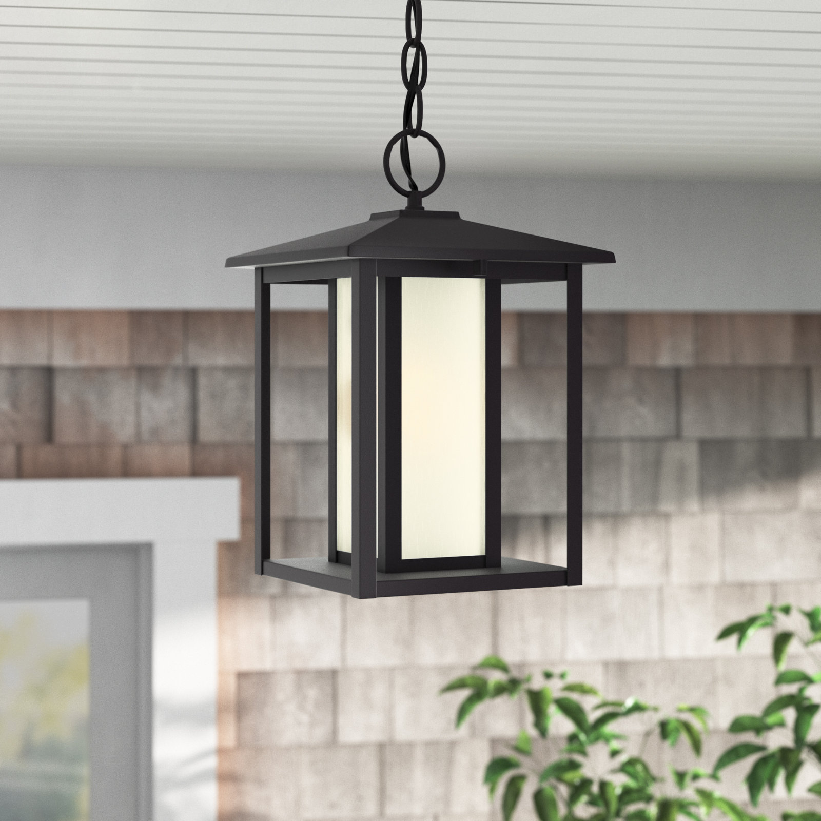 Vermont Outdoor Aluminum Pendant, Black, No