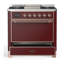 Majestic III Series 36 Inch Dual Fuel Range with 6 Sealed Burners, Griddle, in Emerald Green (Natural Gas, Copper Trim)-562104034-562104036-562104046