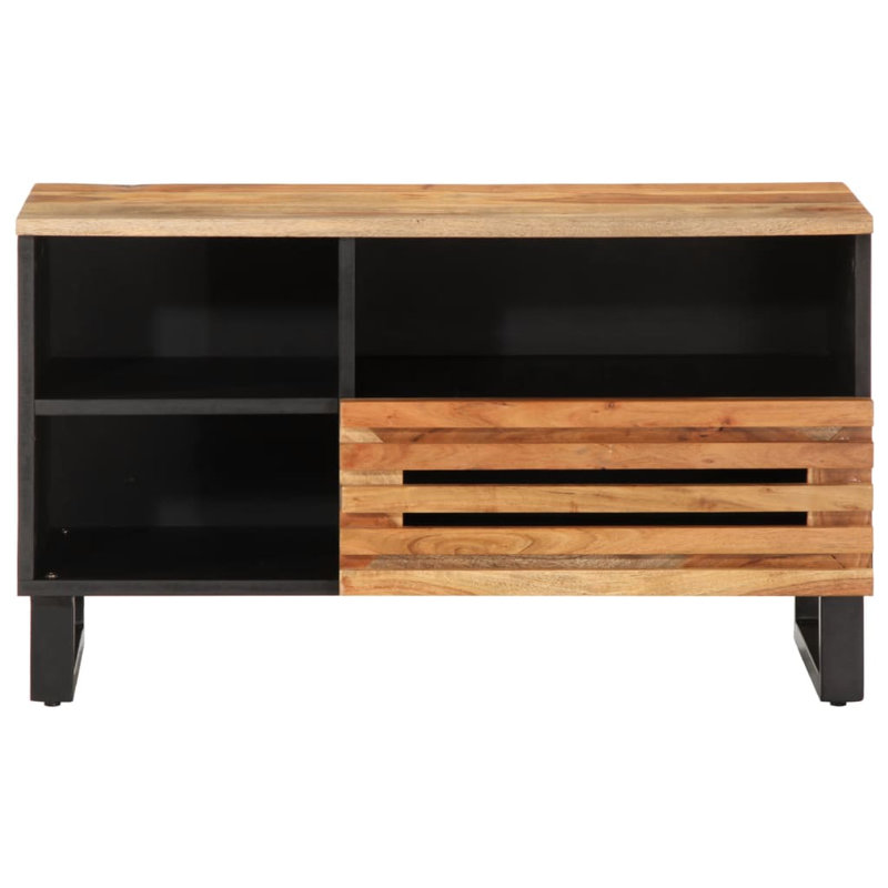 Unfinished TV Stand for TVs up to 24", Brown, White and Pink