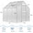 6x6 Ft Walk-in Polycarbonate Greenhouse with Aluminum Frame, Sliding Door, Roof Vent, Rain Gutter – Year-Round Outdoor Plant Protection-125202575