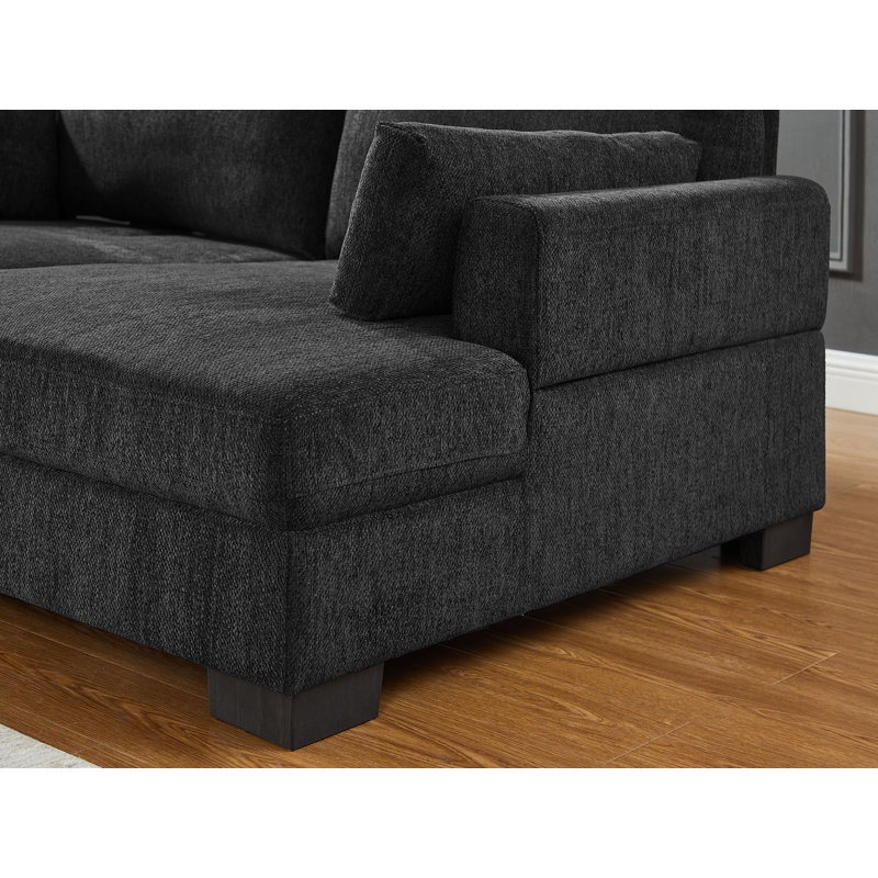 Canapé rembourré 82,67 po Freytes, 100 % polyester gris