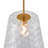 Adjustable Pendant Light With Hammered Glass Shade