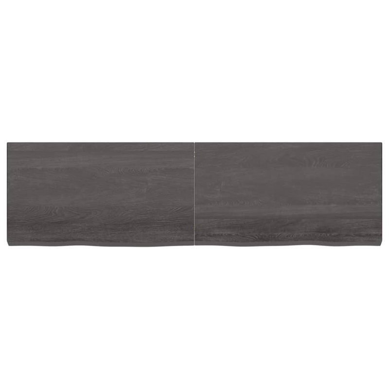 Audreena 180cm Solid Wood Bathroom Vanity Top, Dark Brown
