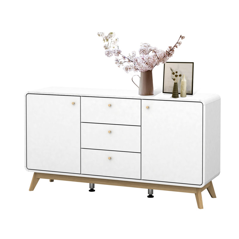 Justine 140Cm Wide 3 Drawer Sideboard, White