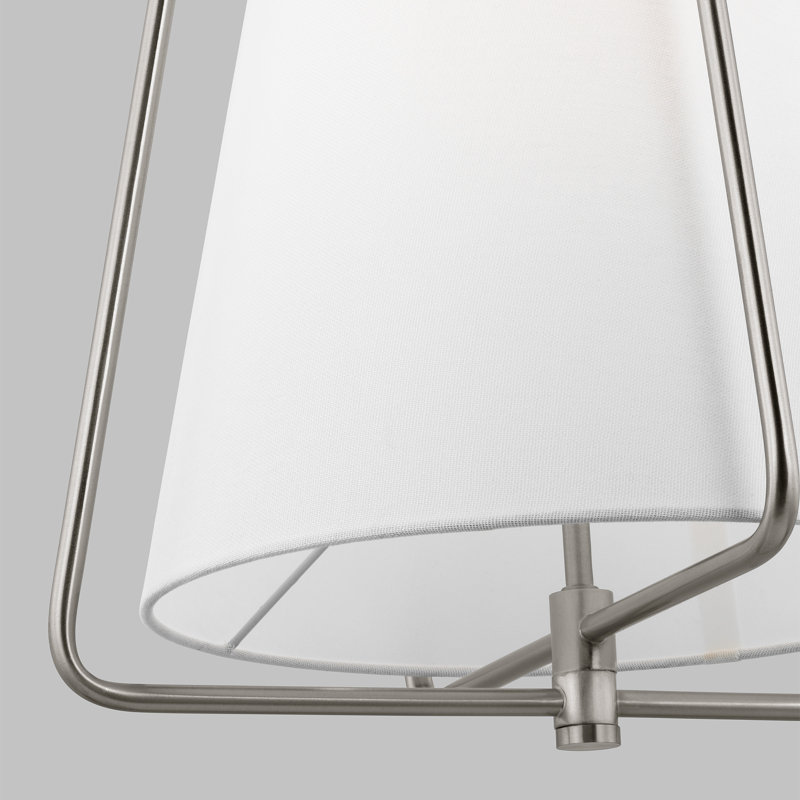 Luminaire suspendu conique 1 lumière Shamar Dalena, Nickel brossé