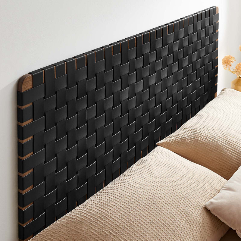 Modway Sparta Solid Wood Headboard, Black, Queen