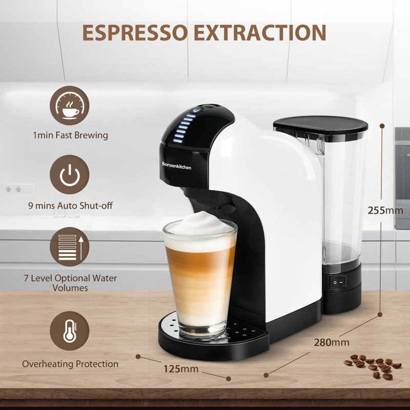 Cafetière et espresso Bonsenk Kitchen, Blanc