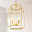 Lustre cylindrique géométrique à 4 lumières à intensité variable-2031311028